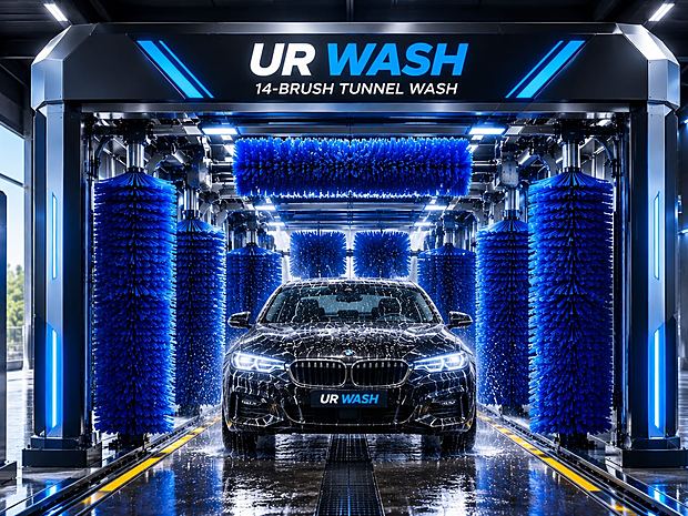 14-brush tunnel car wash equipment