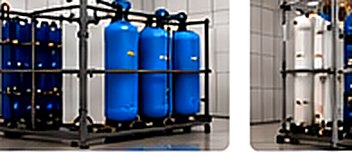 Commercial water recycling system infrastructure supporting an automatic car wash facility